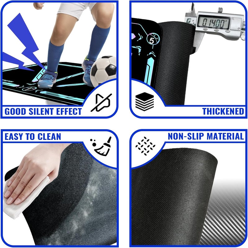 peneyon Soccer Training Mat with Adjustable Soccer Trainer - Non-Slip Soccer Training Equipment for Kids Youth to Boost Speed, Strength & Coordination | Soccer Trainer for Indoor/Outdoor Drills - Image 5